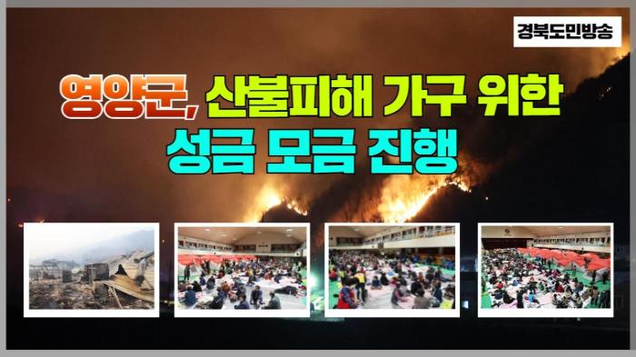 영양군청 오도창군수 산불피해 가구 위한 성금 모금 진행 기사 이미지