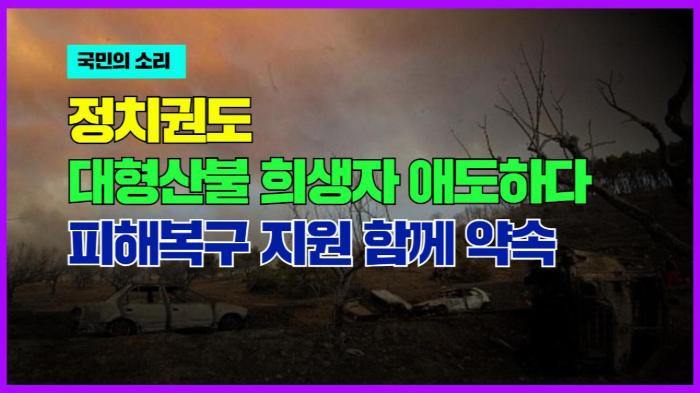 정치권도 대형산불 희생자 애도하다 피해복구 지원 함께 약속  경기포털 국민의소리 기사 이미지